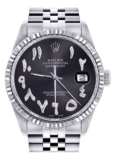 rolex black arabic|Rolex with arabic dial.